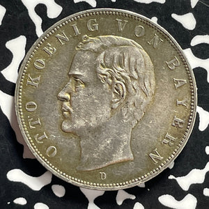 1908-D Germany Baden 3 Mark Lot#C0024 Silver! Nice!