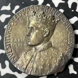 1911 G.B. Prince Edward Investiture Medal Lot#B2378 Silver! 35mm, BHM-4079