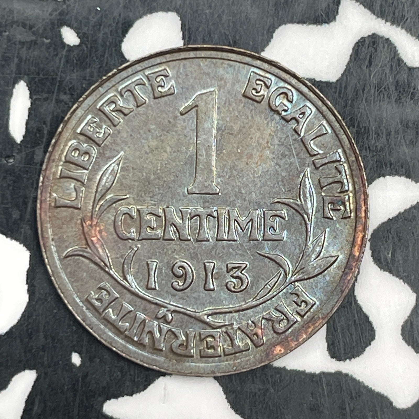 1913 France 1 Centime Lot#F9187 High Grade! Beautiful!
