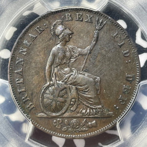 1826 Great Britain George IV 1/2 Penny PCGS AU50 Lot#G9407