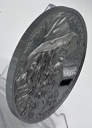 2022 Cameroon 5000 Franc Wildman 5oz Silver Ultra High Relief Black Proof