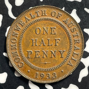 1933 Australia 1/2 Penny Lot#C0491