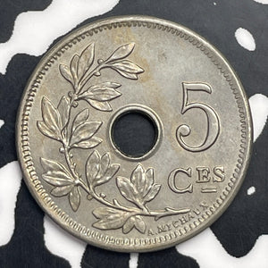 1905 Belgium 5 Centimes Lot#C0851 High Grade! Beautiful!