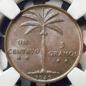 1949 Dominican Republic 1 Centavo NGC MS63BN Lot#G9490 Choice UNC!