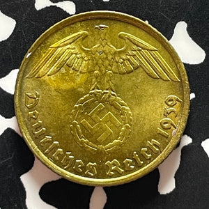 1939-A Germany 5 Pfennig Lot#T4929 High Grade! Beautiful Toning!