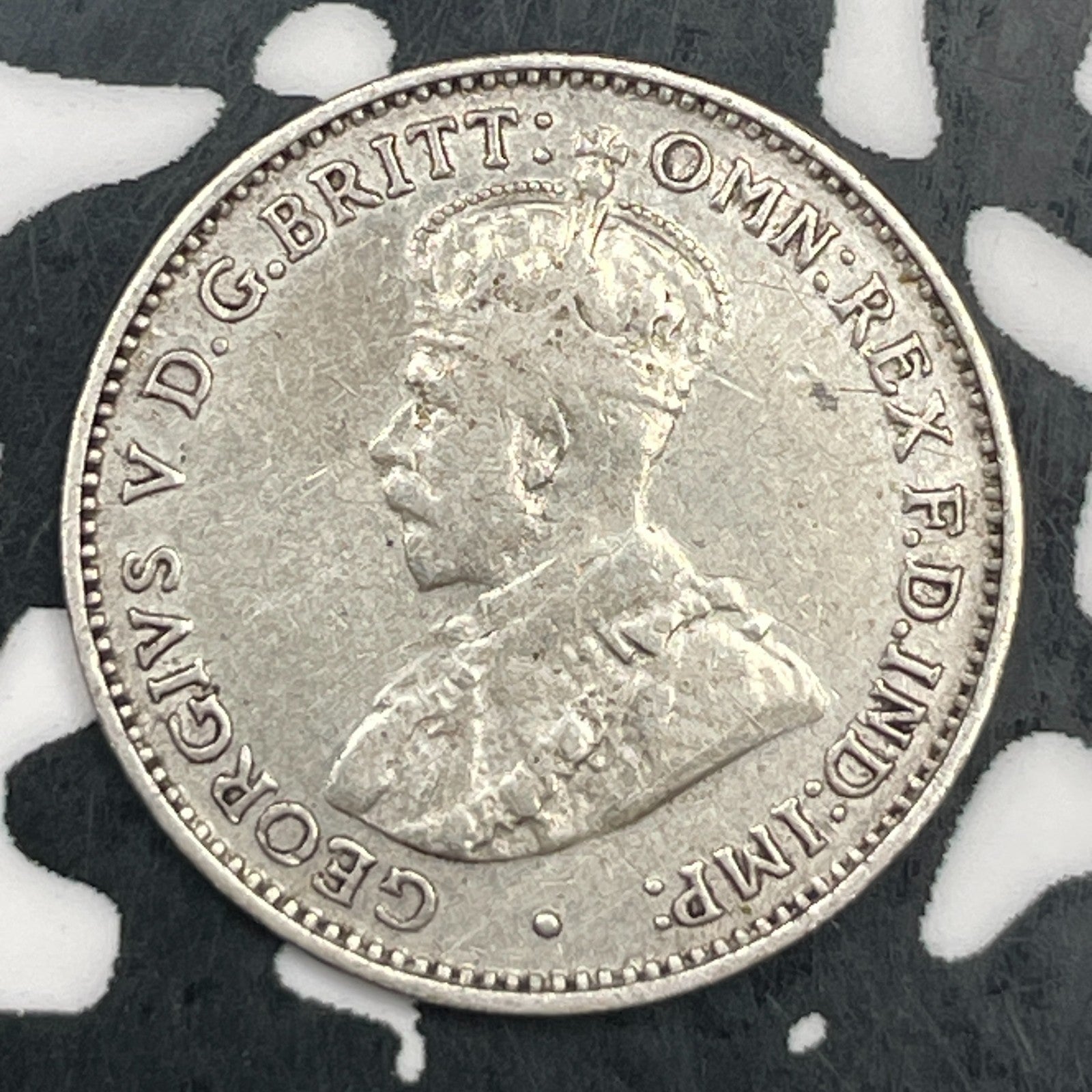 1934 Australia 3 Pence Threepence Lot#F5317 Silver!