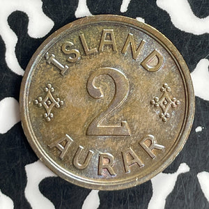 1940 Iceland 2 Aurar Lot#T8084 High Grade! Beautiful! KM#6.2