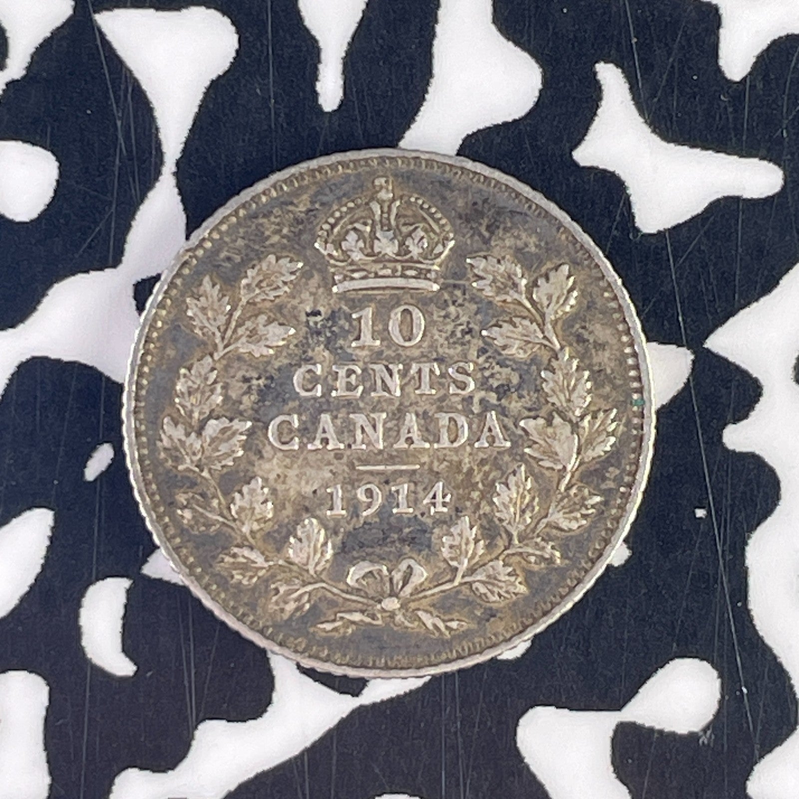 1914 Canada 10 Cents Lot#F2018 Silver!