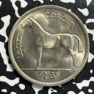 1964 Ireland 1/2 Crown Half Crown Lot#C0623 High Grade! Beautiful!