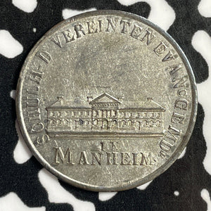 1823 Germany Mannheim Medalet Lot#E1544 Silver! 21MM