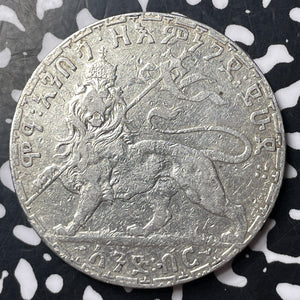 EE 1889 (1897) Ethiopia 1 Birr Lot#JM8358 Large Silver!