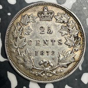 1872-H Canada 25 Cents Lot#JM9119 Silver! Nice!