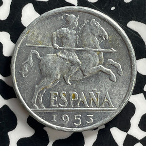 1953 Spain 10 Centimos Lot#C0833 High Grade! Beautiful!