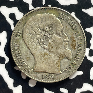1859 Danish West Indies 20 Cents Lot#JM0007 Silver! Nice!