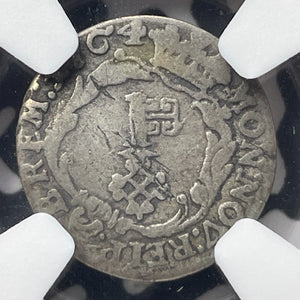 1764 Germany Bremen 1 Groten NGC Clean.-Reverse Brockage Error VF Det Lot#G7522