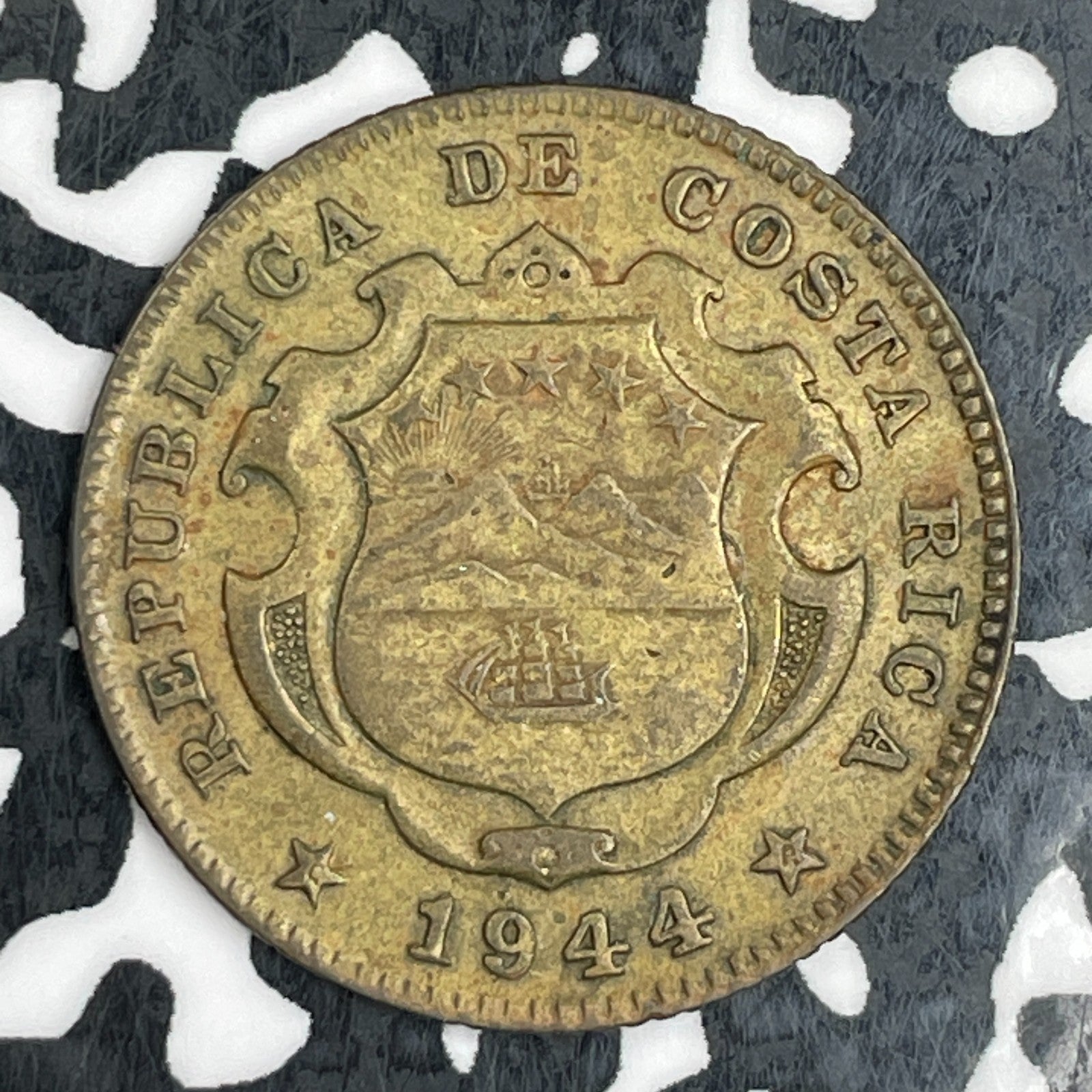 1944 Costa Rica 25 Centimos Lot#N0623