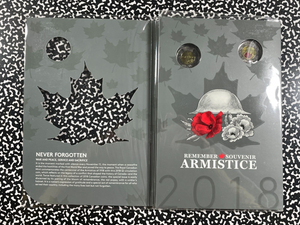 2018 Canada WWI Armistice 6x Coin Souvenir Set Lot#B2158 With Case & C.O.A