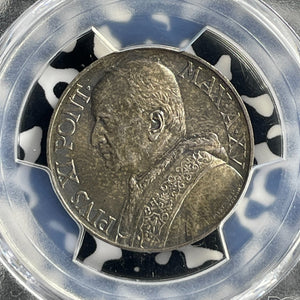 1936 Vatican City 10 Lire PCGS MS64 Lot#G631 Silver! Choice UNC!