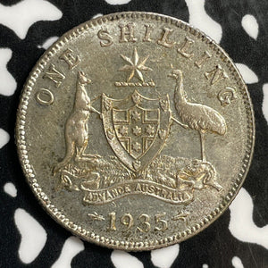 1935 Australia 1 Shilling Lot#E1411 Silver! Nice!