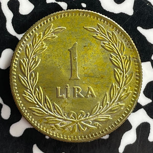 1947 Turkey 1 Lira Lot#T7517 High Grade! Beautiful!