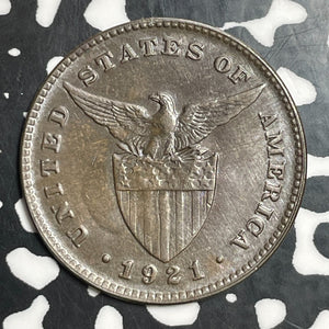 1921 U.S. Philippines 1 Centavo Lot#T2679 Nice Detail, Cleaned