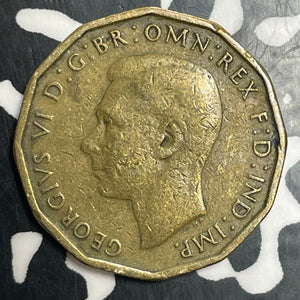 1946 Great Britain 3 Pence Threepence Lot#T3421 Key Date!