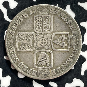 1745-Lima Great Britain George II 1 Shilling Lot#JM9847 Silver!