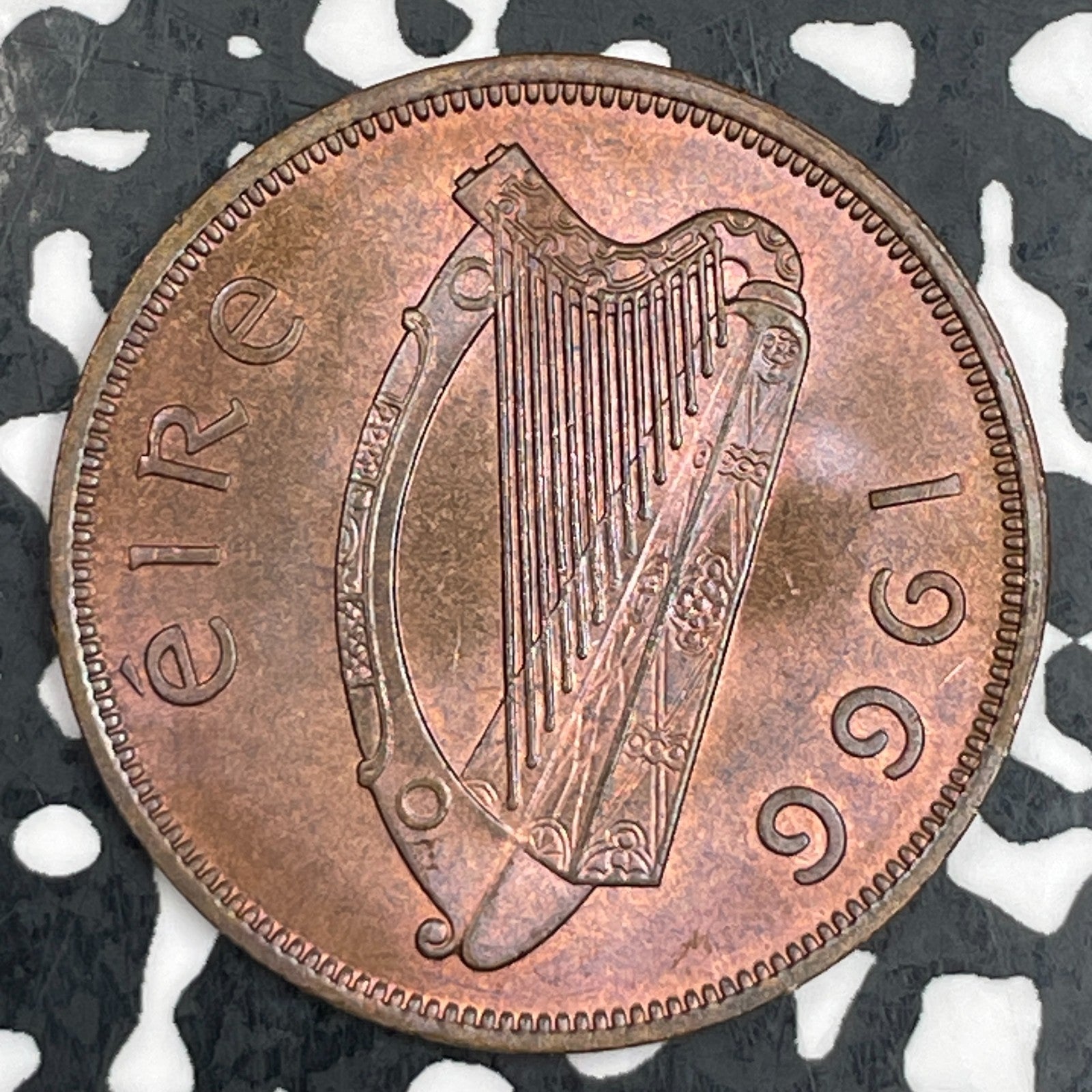 1966 Ireland 1 Penny Lot#N1953 High Grade! Beautiful!