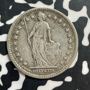 1920 Switzerland 1 Franc Lot#E8237 Silver!