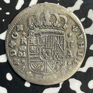 1725 Spain 2 Reales Lot#T1043 Silver!