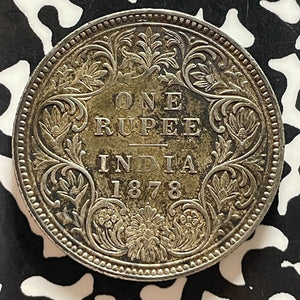 1878 India 1 Rupee Lot#T5443 Silver! Nice!