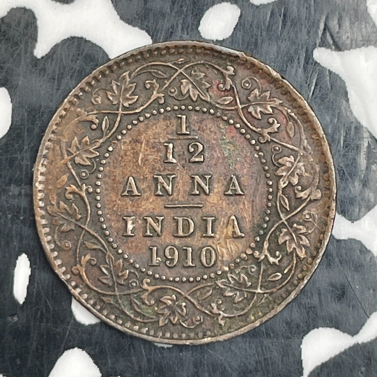 1910 India 1/12 Anna Lot#F9960