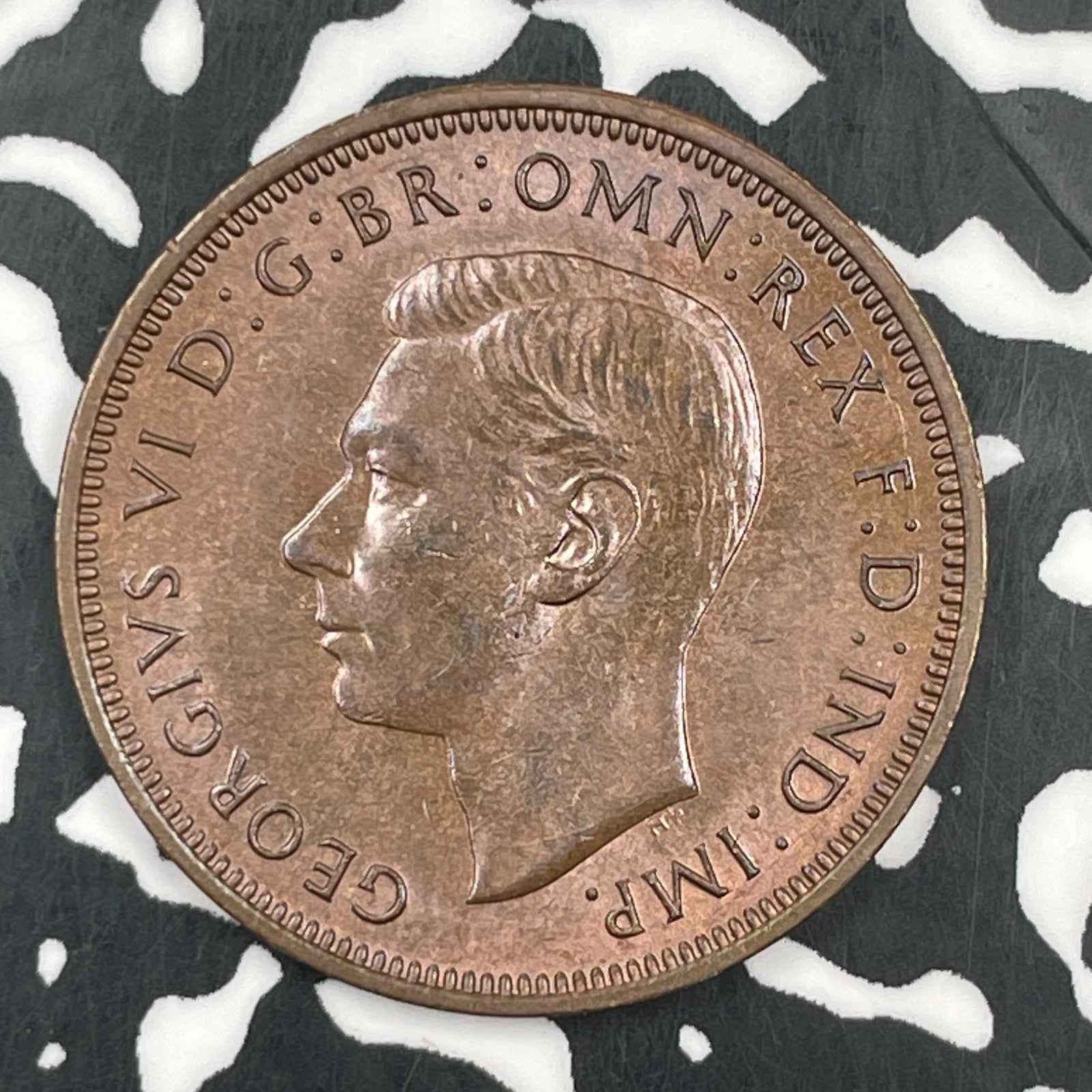1944 Great Britain 1/2 Penny Half Penny Lot#F5124 High Grade! Beautiful!