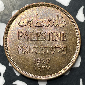 1927 Palestine 1 Mil Lot#E8684 High Grade! Beautiful!