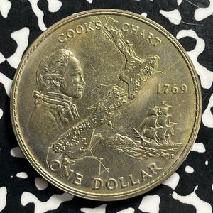 1969 New Zealand Cooks Chart $1 Dollar Lot#C0449 High Grade! Beautiful!