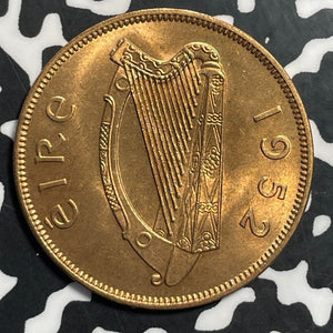 1952 Ireland 1 Penny Lot#E8475 High Grade! Beautiful!