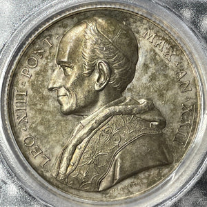 "1897" (1899) Vatican City Pope Leo XIII Medal PCGS SP61 Lot#GV9449 Silver!