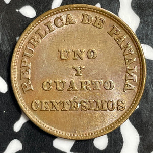 1940 Panama 1 1/4 Centesimos Lot#E6186 High Grade! Beautiful!