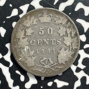 1881-H Canada 50 Cents Lot#JM9535 Silver! Scarce!