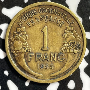 1944 French West Africa 1 Franc Lot#E3633