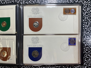 1975 Papua New Guinea 8x Coin Proof Set Lot#B2628 Including Silver! W/ C.O.A.