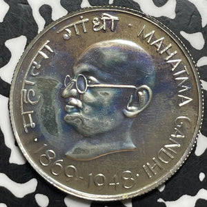 1969 India 10 Rupees Lot#T6180 Large Silver Coin! Proof! Gandhi