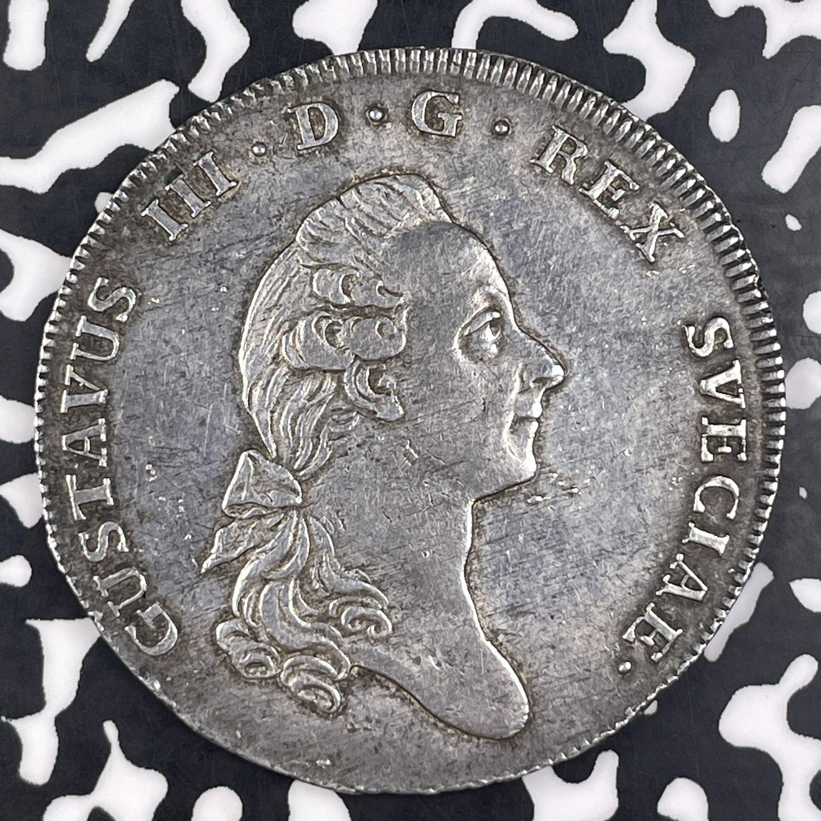 1776 Sweden 1 Riksdaler Lot#JM0879 Large Silver! Nice!