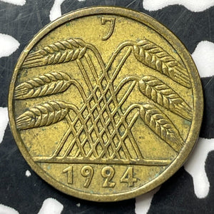 1924-J Germany 5 Reichspfennig (9 Available) (1 Coin Only) KM#39