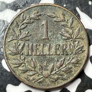1907-J German East Africa 1 Heller Lot#D7880