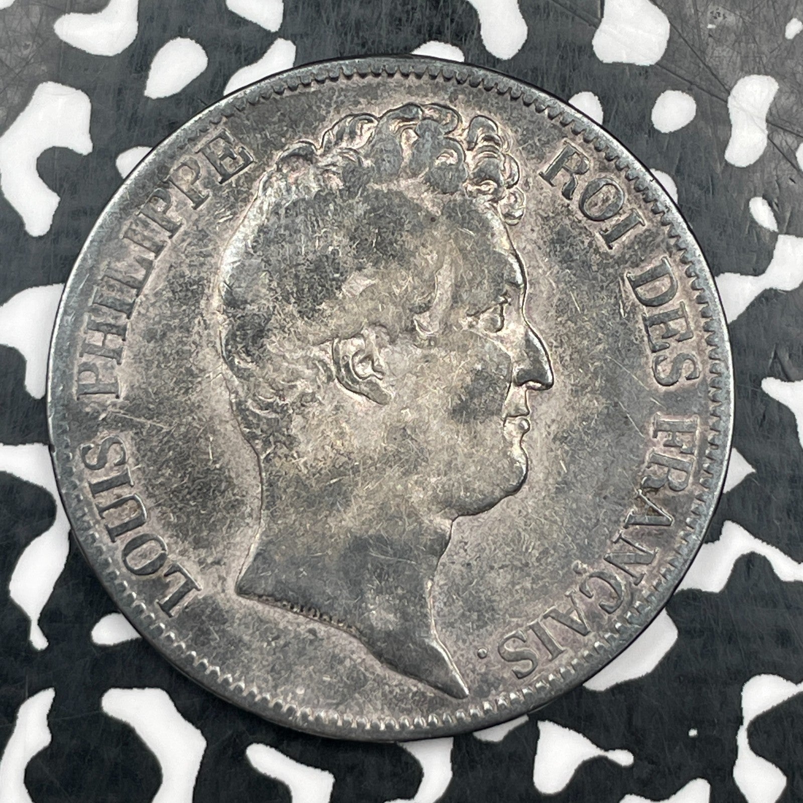 1830-W France 5 Francs Lot#JM1868 Large Silver! KM#735.13