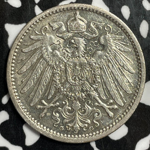 1908-G Germany 1 Mark Lot#E3778 Silver!