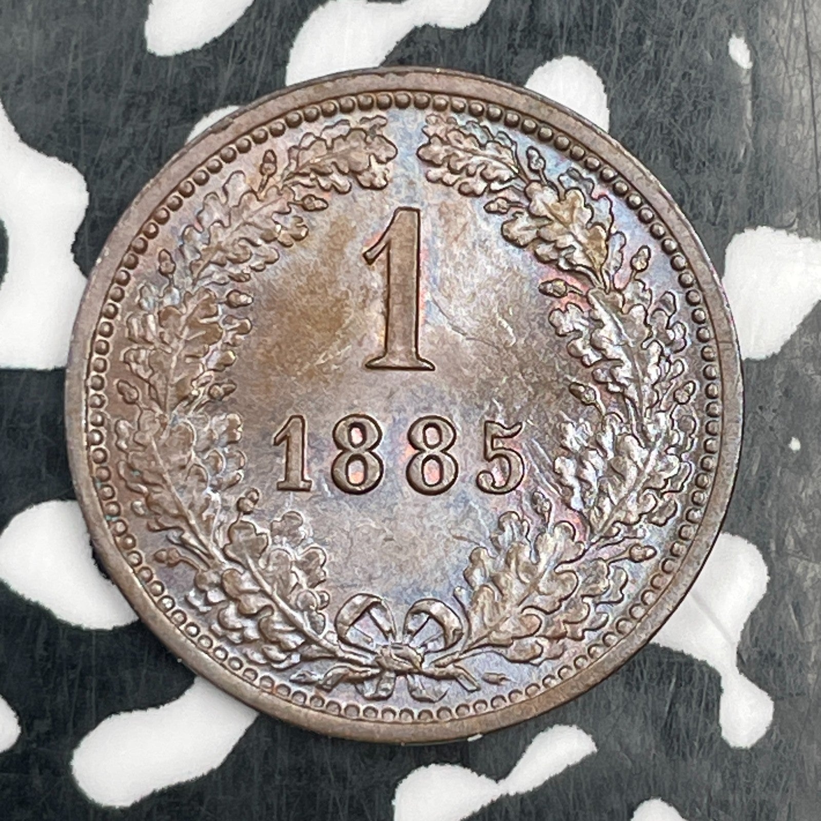 1885 Austria 1 Kreuzer Lot#F9135 High Grade! Beautiful!