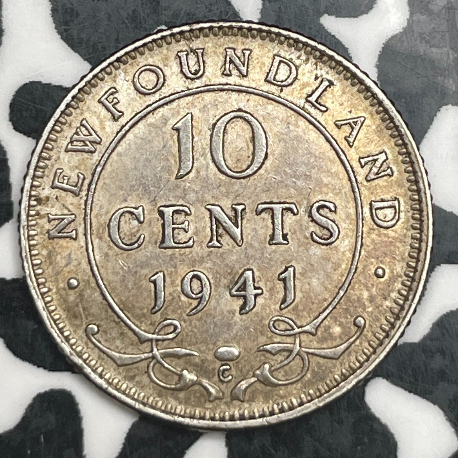 1941-C Newfoundland 10 Cents Lot#F7243 Silver! Nice!