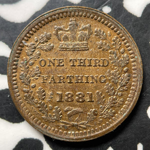 1881 Great Britain 1/3 Farthing Lot#MK289
